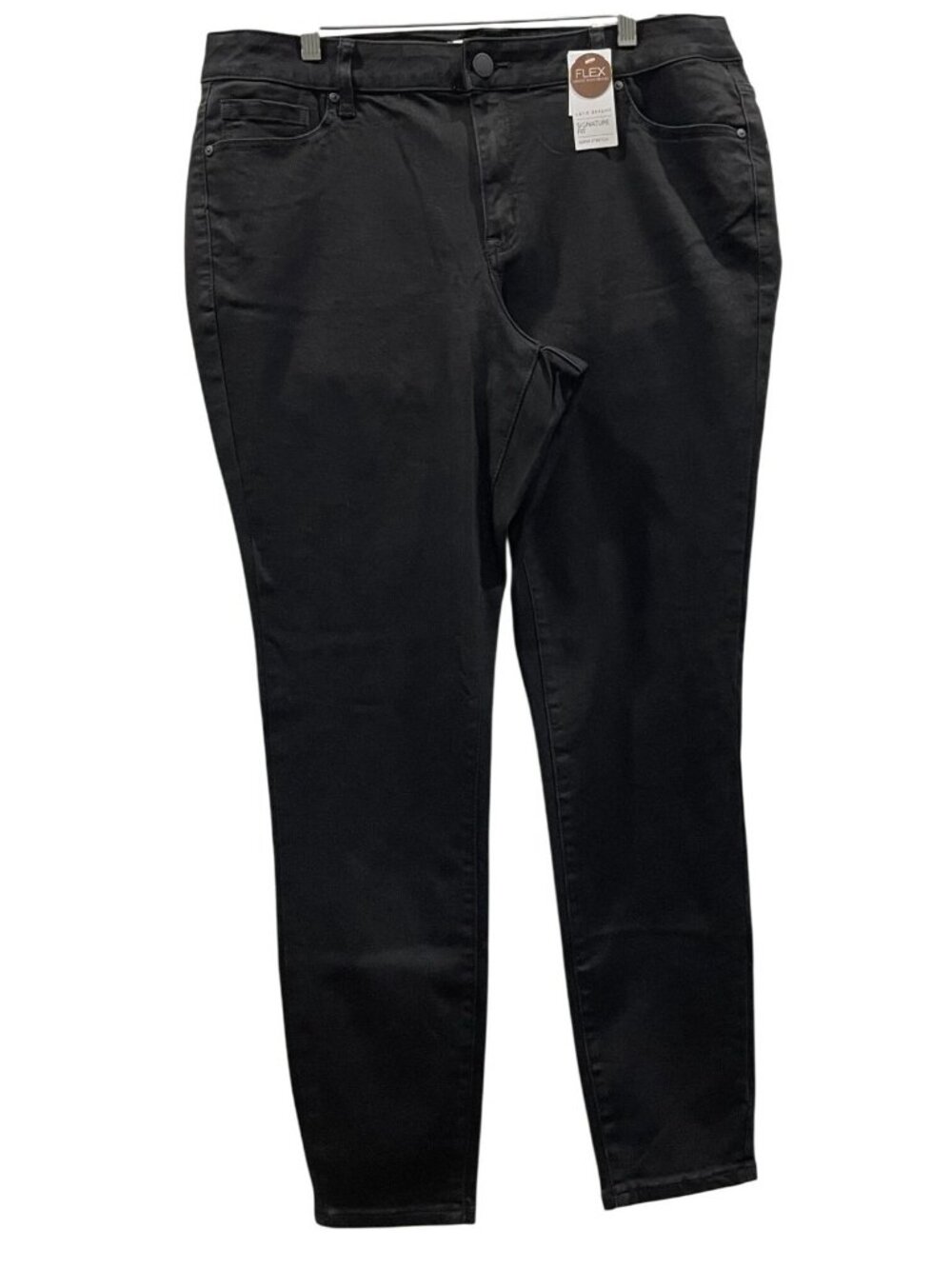 Lane Bryant Stretch Signature Fit Skinny Jeans 18L Black Mid Rise Indie Preppy